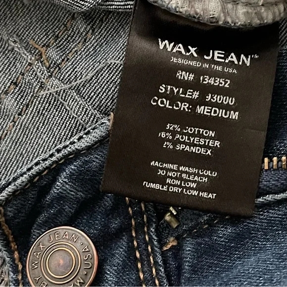 Wax Jeans Butt I Love You Size 9 - Picture 14 of 16